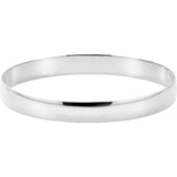 14K White Gold Half Round Bangle Bracelet