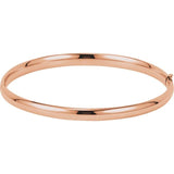14K Gold 4.75 mm Hinged Bangle Bracelet