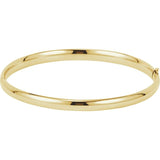 14K Gold 4.75 mm Hinged Bangle Bracelet