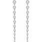 14K White Gold 2 CTW Lab Grown Diamond Dangle Earrings