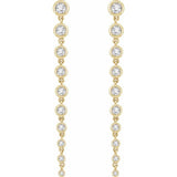 14K Yellow Gold 2 CTW Lab Grown Diamond Dangle Earrings
