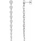 14K White Gold 2 CTW Lab Grown Diamond Dangle Earrings