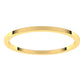 18K Yellow Gold Flat Wedding Band, 1 mm Wide