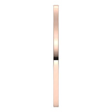 18K Rose Gold Flat Wedding Band, 1 mm Wide