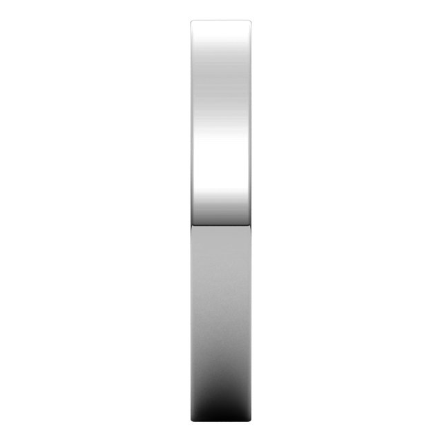 Sterling Silver Flat Wedding Band, 3 mm Wide
