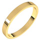 10K Yellow Gold Flat Wedding Band, 2.5 mm Wide