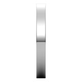 Platinum Flat Wedding Band, 2.5 mm Wide