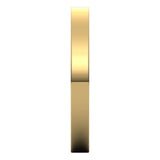 10K Yellow Gold Flat Wedding Band, 2.5 mm Wide