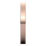 18K Rose Gold Flat Wedding Band, 2.5 mm Wide