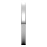 Platinum Flat Wedding Band, 2 mm Wide