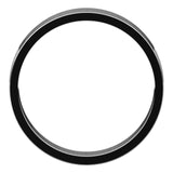 18K White Gold Flat Wedding Band, 4 mm Wide