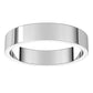 Platinum Flat Wedding Band, 4 mm Wide