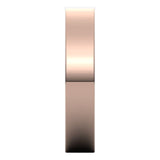 18K Rose Gold Flat Wedding Band, 4 mm Wide