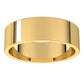 14K Yellow Gold Flat Wedding Band, 6 mm Wide