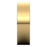 14K Yellow Gold Flat Wedding Band, 6 mm Wide
