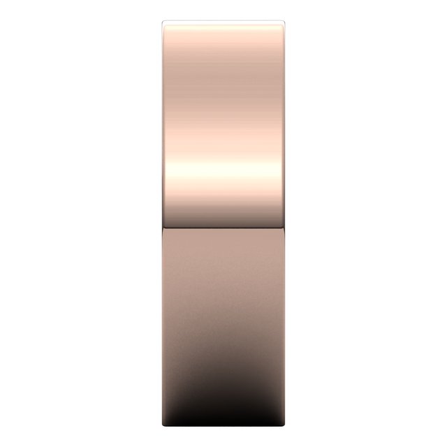 14K Rose Gold Flat Wedding Band, 6 mm Wide