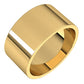 10K Yellow Gold Flat Wedding Band, 10 mm Wide