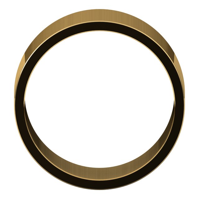 10K Yellow Gold Flat Wedding Band, 10 mm Wide