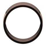 18K Rose Gold Flat Wedding Band, 10 mm Wide