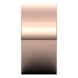 10K Rose Gold Flat Wedding Band, 10 mm Wide