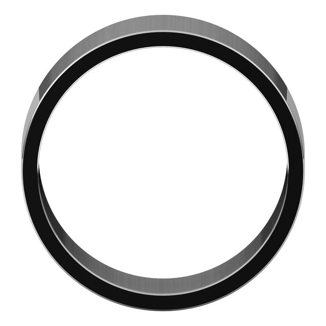 Platinum Flat Wedding Band, 8 mm Wide