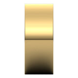 10K Yellow Gold Flat Wedding Band, 8 mm Wide