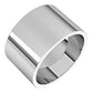 Sterling Silver Flat Wedding Band, 12 mm Wide