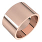 14K Rose Gold Flat Wedding Band, 12 mm Wide