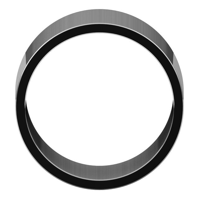 Sterling Silver Flat Wedding Band, 12 mm Wide