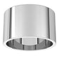 Sterling Silver Flat Wedding Band, 12 mm Wide
