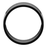 18K White Gold Flat Wedding Band, 9 mm Wide