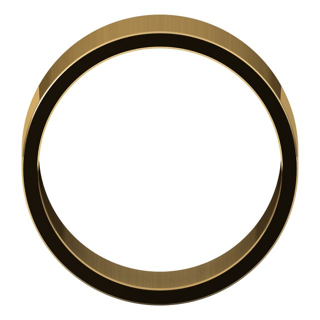 10K Yellow Gold Flat Wedding Band, 9 mm Wide