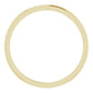 10K Yellow Gold Half Round Wedding Band, 1 mm Wide