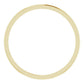 10K Yellow Gold Half Round Wedding Band, 1 mm Wide