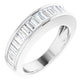 Platinum 1 CTW Baguette Diamond Anniversary Band
