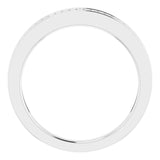 Platinum 1/4 CTW Baguette Diamond Anniversary Band