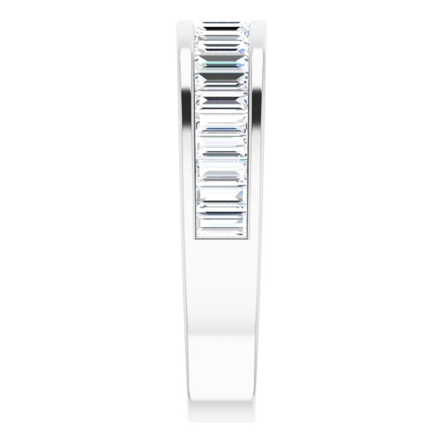 Platinum 1 CTW Baguette Diamond Anniversary Band
