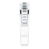 14K White Gold 1 CTW Baguette Diamond Anniversary Band