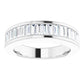 Platinum 1 CTW Baguette Diamond Anniversary Band