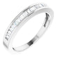 14K White Gold 1/4 CTW Baguette Diamond Anniversary Band