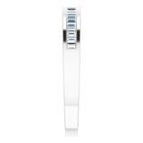 Platinum 1/4 CTW Baguette Diamond Anniversary Band