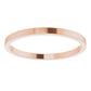 14K Rose Gold Flat Wedding Band, 1.5 mm Wide