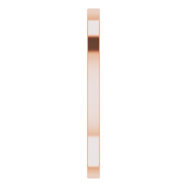 14K Rose Gold Flat Wedding Band, 1.5 mm Wide