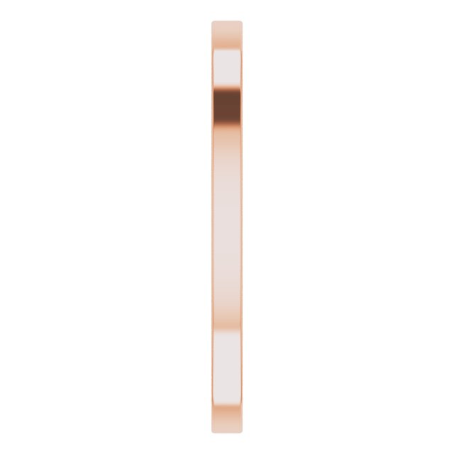 14K Rose Gold Flat Wedding Band, 1.5 mm Wide