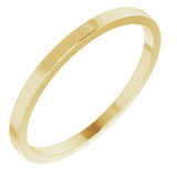 10K Yellow Gold Flat Wedding Band, 1.5 mm Wide