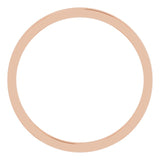 10K Rose Gold Flat Wedding Band, 1.5 mm Wide