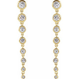 14K Yellow Gold 1 3/4 CTW Lab Grown Diamond Dangle Earrings