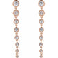 14K Rose Gold 1 3/4 CTW Lab Grown Diamond Dangle Earrings