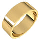 14K Yellow Gold Flat Wedding Band, 7 mm Wide