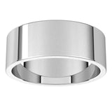 Sterling Silver Flat Wedding Band, 7 mm Wide